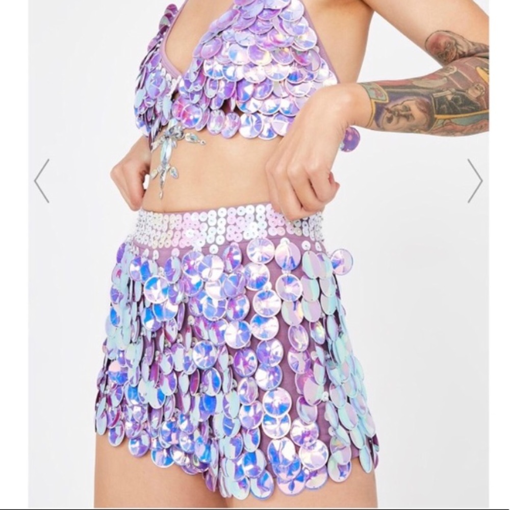 ✨💜Purple Sequin Festival Shorts💜✨
